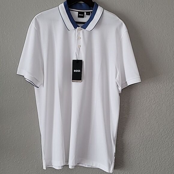 Hugo Boss Other - Hugo Boss Parlay White Regular Fit Men's Polo Shirt Size XXL